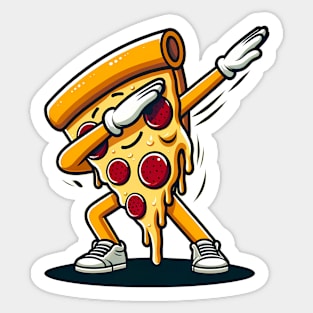 Funny Dabbing Pizza, Dancing Pizza Pose Sticker